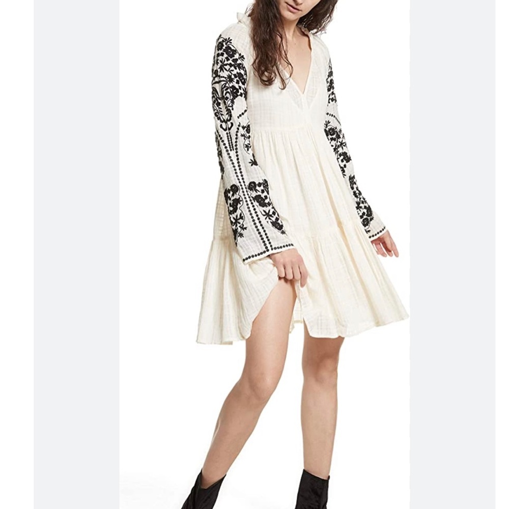 Free People embroidered dress. Large